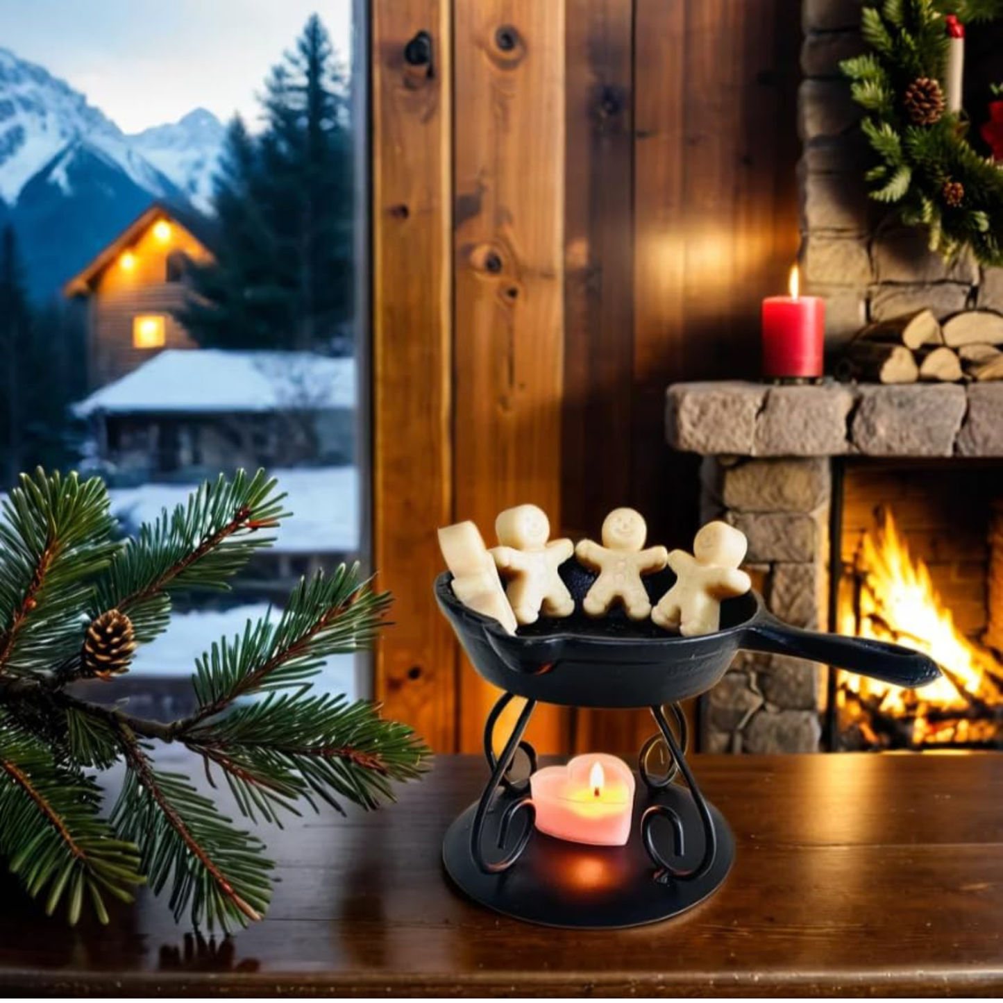 Rustic Cast Iron Skillet Fragrance Warmer