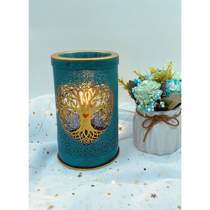 Tree of Life: Heart-Carved Iron Wax Burner