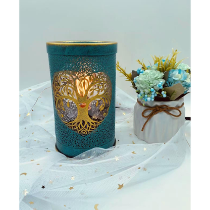 Tree of Life: Heart-Carved Iron Wax Burner