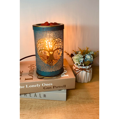 Tree of Life: Heart-Carved Iron Wax Burner