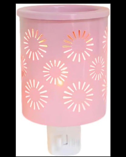 Pink Sunflower Metal Wall-Plug Fragrance Warmer