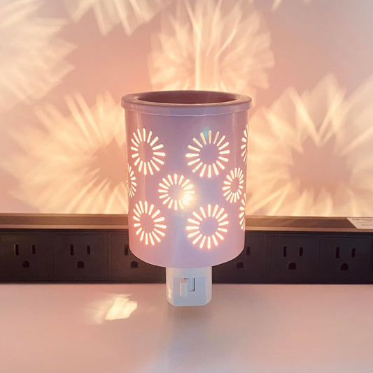 Pink Sunflower Metal Wall-Plug Fragrance Warmer