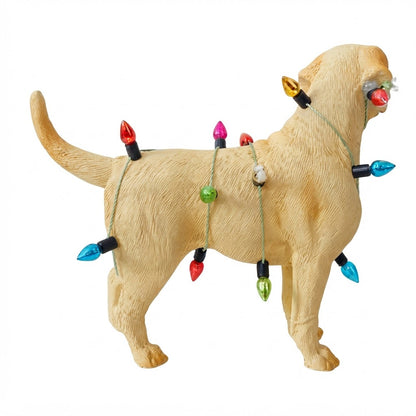 Labrador Dog Wrapped in Lights Resin Animal